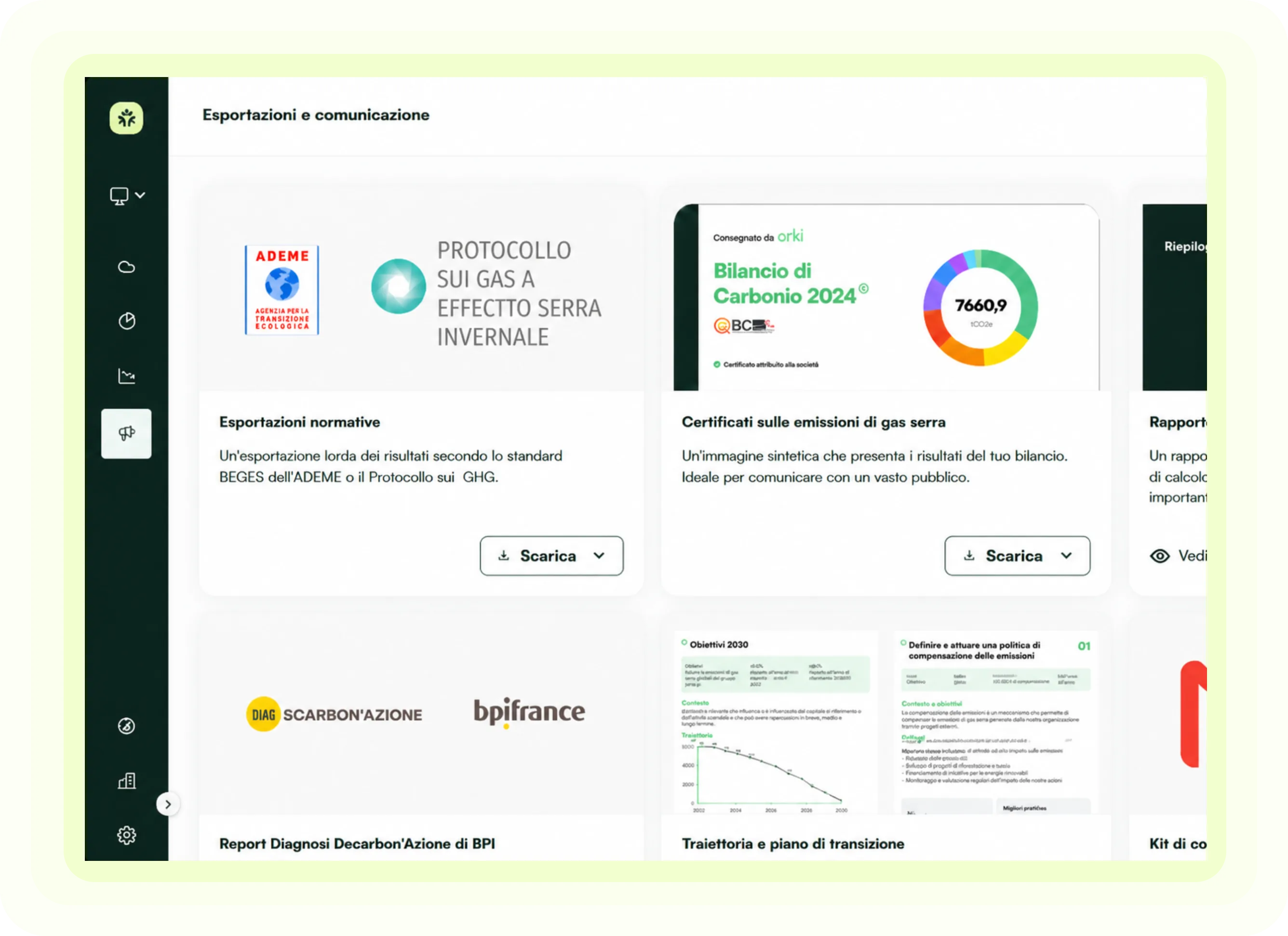 Genera i tuoi report conformi con un clic